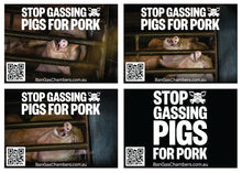 Ban Gas Chambers stickers (large - new design)