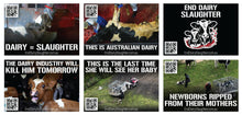 End Dairy Slaughter stickers (large)