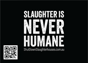 Shut Down Slaughterhouses stickers (large - new design)